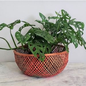 Vintage Large Woven Multicolor Basket